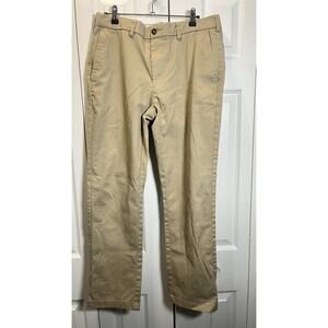 George Flat Front Khaki Dress Pants 32x30 Straight Leg Tan